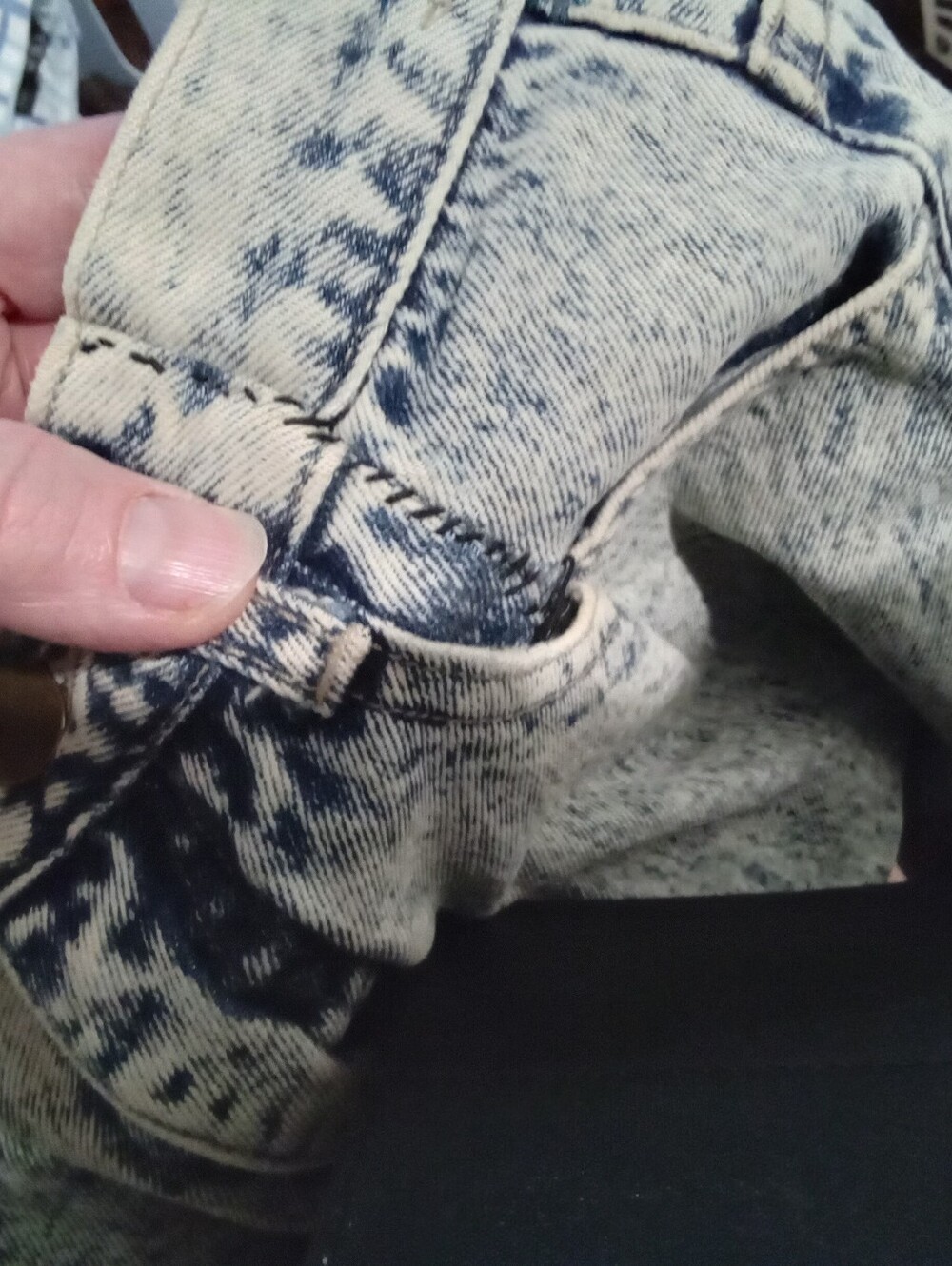 Vintage 80's Giorgio Fiorlini Sz 12 Acid Wash Bow Ankle Zip Mom Jeans 27x28 - Picture 6 of 16